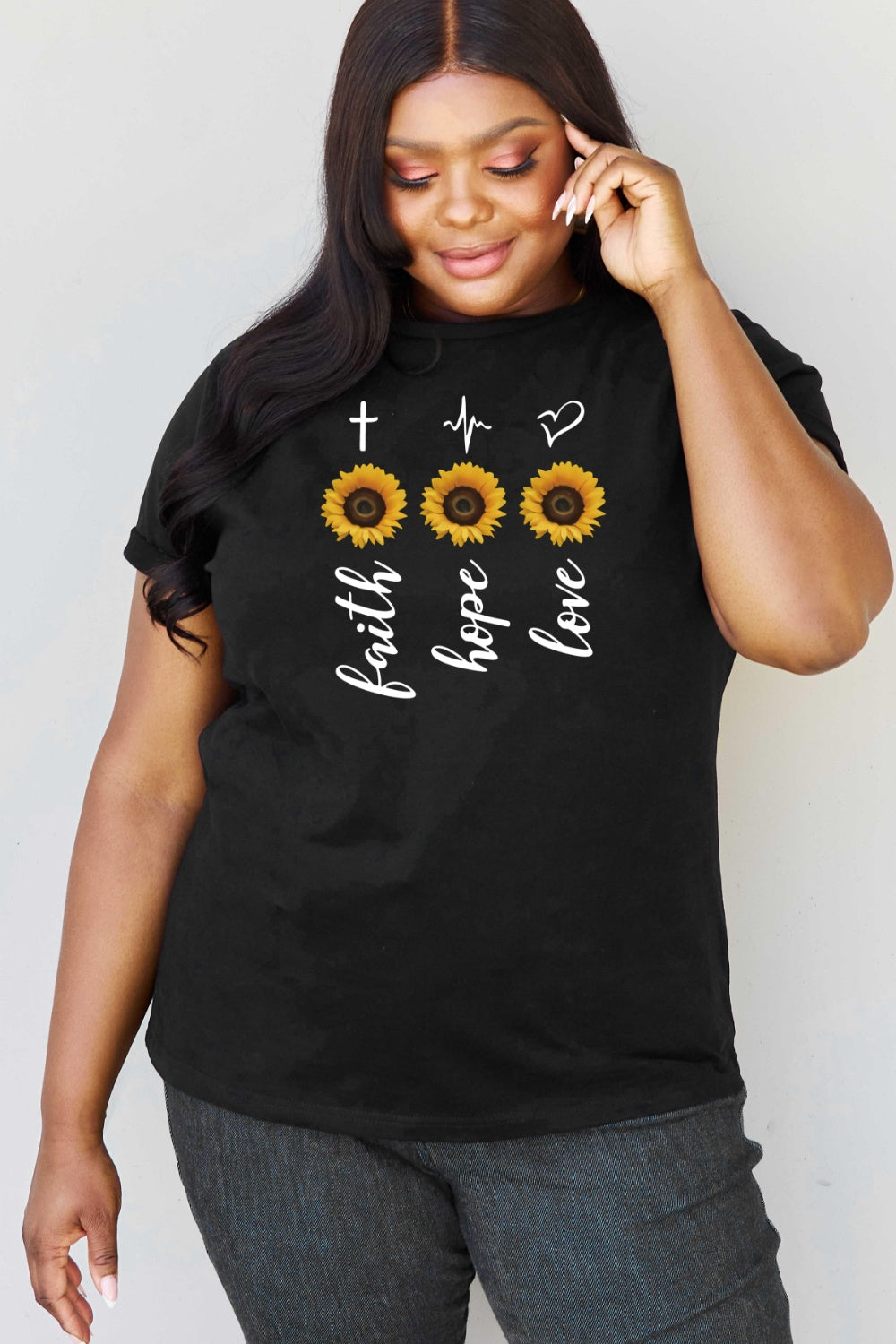 Simply Love Full Size Sunflower Graphic T-Shirt