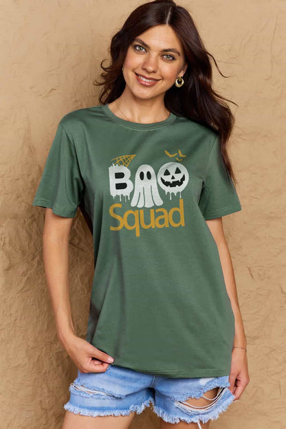 Simply Love Full Size BOO SQUAD Graphic Cotton T-Shirt