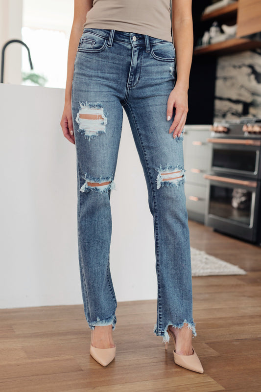 Judy Blue O'Hara Destroyed Straight Jeans